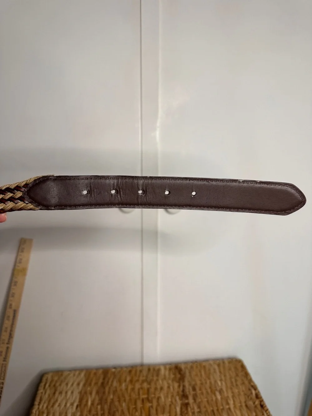 Men's Brown Braided Leather Belt -‎ Classic Casual Style